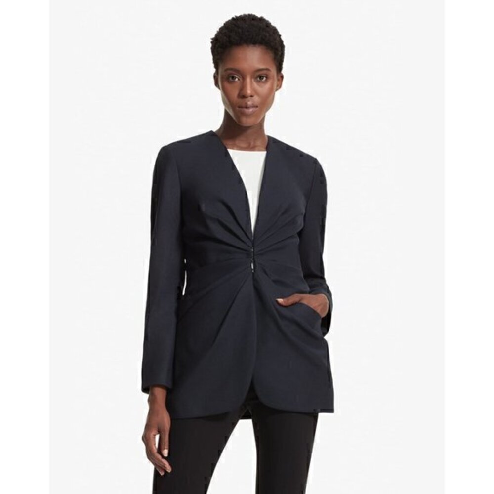 MM. Lafleur The Carmen Blazer Jacket Wool Dark Navy Blue Size 4
